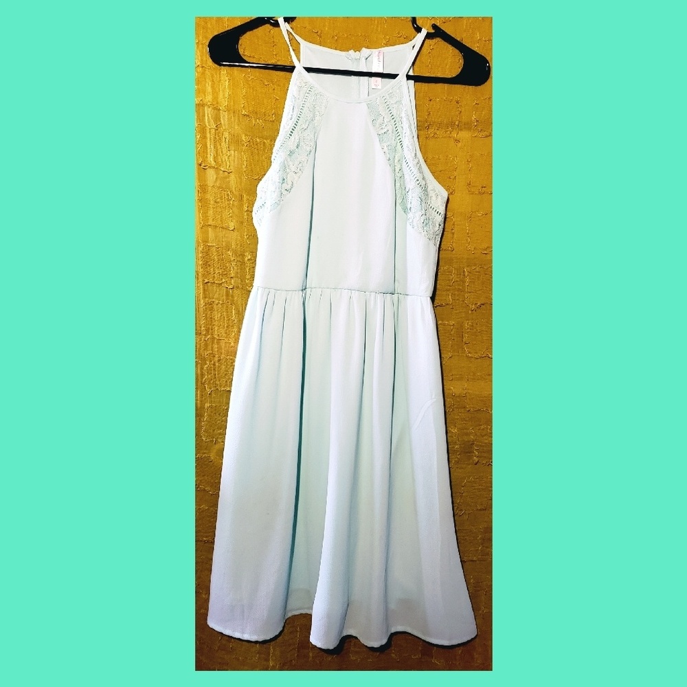 Lacey halter formal dress